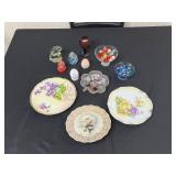 Bradford Exchange - Diana A Rose Everlasting Plate & Assorted Glass Eggs