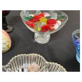 Bradford Exchange - Diana A Rose Everlasting Plate & Assorted Glass Eggs