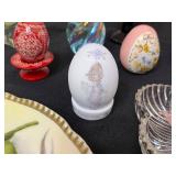 Bradford Exchange - Diana A Rose Everlasting Plate & Assorted Glass Eggs