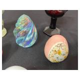 Bradford Exchange - Diana A Rose Everlasting Plate & Assorted Glass Eggs