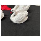 Goebel Red Dress Figurine with Hat - Lladro White Swan Figurines