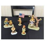Goebel Porcelain Figurines Lot - Me and My Drum BH102/P, Just A Swinging BH257, Proud Moment BH66