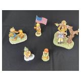 Goebel Porcelain Figurines Lot - Me and My Drum BH102/P, Just A Swinging BH257, Proud Moment BH66