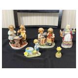 Goebel Porcelain Figurine Lot - Tea Time BH121, Baking Cookies BH168, Balovschka SC03 (Russia 1992)