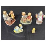 Goebel Porcelain Figurine Lot - Tea Time BH121, Baking Cookies BH168, Balovschka SC03 (Russia 1992)