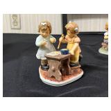 Goebel Porcelain Figurine Lot - Tea Time BH121, Baking Cookies BH168, Balovschka SC03 (Russia 1992)