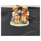 Goebel Porcelain Figurine Lot - Tea Time BH121, Baking Cookies BH168, Balovschka SC03 (Russia 1992)