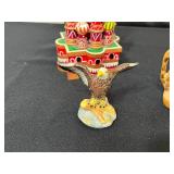 Hand-Painted Giraffe Figurines & Assorted Wooden Animals