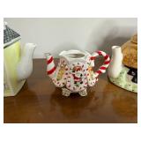 Assorted Ceramic Village House Teapots & Bakery Building Set