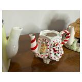 Assorted Ceramic Village House Teapots & Bakery Building Set