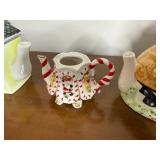 Assorted Ceramic Village House Teapots & Bakery Building Set