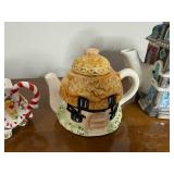 Assorted Ceramic Village House Teapots & Bakery Building Set