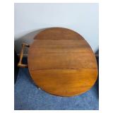 Cool VTG Drop-Leaf Table on Casters with Lower Shelf