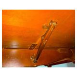 Cool VTG Drop-Leaf Table on Casters with Lower Shelf