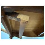 Cool VTG Drop-Leaf Table on Casters with Lower Shelf