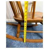Vintage Windsor-Style Rocking Chair with Spindle Back and Rounded Crest Rail