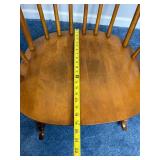 Vintage Windsor-Style Rocking Chair with Spindle Back and Rounded Crest Rail