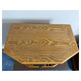 Vintage Wood Console Radio with Cassette Tape Deck & Record Player (untested)