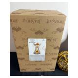 Jim Shore White Woodland Ornaments - Enesco Glass Christmas Balls in Purple Box