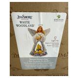 Jim Shore White Woodland Ornaments - Enesco Glass Christmas Balls in Purple Box