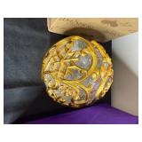 Jim Shore White Woodland Ornaments - Enesco Glass Christmas Balls in Purple Box