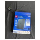RCA 55 Mile Range Amplified Indoor HDTV Antenna - 4K/8K Ready, Built-In Stand