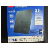 RCA 55 Mile Range Amplified Indoor HDTV Antenna - 4K/8K Ready, Built-In Stand