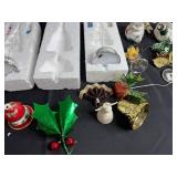Battery Operated Christmas Tree - Assorted Christmas Ornaments & Figurines