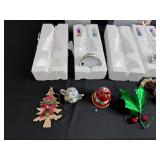 Battery Operated Christmas Tree - Assorted Christmas Ornaments & Figurines