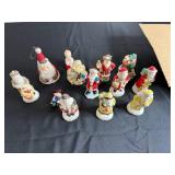 Vintage Santa Claus Porcelain Figurines Lot - England, Russia, Hungary, Holland, Belgium