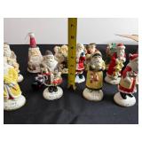 Vintage Santa Claus Porcelain Figurines Lot - England, Russia, Hungary, Holland, Belgium
