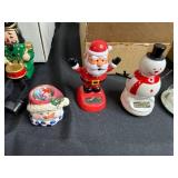 Three Nutcracker Soldiers with Christmas Ornaments & Alphabet Blocks - Holiday Decor