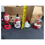 Three Nutcracker Soldiers with Christmas Ornaments & Alphabet Blocks - Holiday Decor