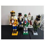 Dept 56 Barefoot Santas, German Folk Art Nutcrackers & Silver Wing Decor