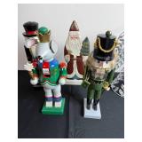 Dept 56 Barefoot Santas, German Folk Art Nutcrackers & Silver Wing Decor