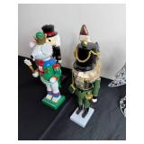 Dept 56 Barefoot Santas, German Folk Art Nutcrackers & Silver Wing Decor