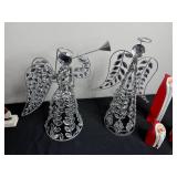 Dept 56 Barefoot Santas, German Folk Art Nutcrackers & Silver Wing Decor