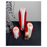 Dept 56 Barefoot Santas, German Folk Art Nutcrackers & Silver Wing Decor