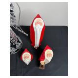 Dept 56 Barefoot Santas, German Folk Art Nutcrackers & Silver Wing Decor