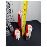 Dept 56 Barefoot Santas, German Folk Art Nutcrackers & Silver Wing Decor