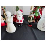 Assorted Christmas Decor - Santa Figurine, Evergreen LED Water Globe & Ornament Set