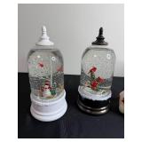 Assorted Christmas Decor - Snow Globes, Snowman Mugs & Gingerbread House