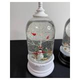 Assorted Christmas Decor - Snow Globes, Snowman Mugs & Gingerbread House