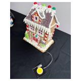 Assorted Christmas Decor - Snow Globes, Snowman Mugs & Gingerbread House