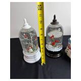 Assorted Christmas Decor - Snow Globes, Snowman Mugs & Gingerbread House