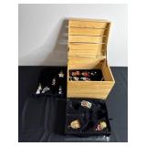 Museum Thomas Series Assorted Christmas Ornaments in Wooden Box - Santa, Snowman & More