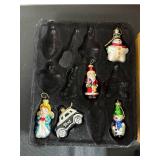 Museum Thomas Series Assorted Christmas Ornaments in Wooden Box - Santa, Snowman & More