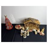 Assorted Christmas Nativity Figures & Decorative Lantern - Mixed Holiday Display