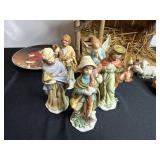 Assorted Christmas Nativity Figures & Decorative Lantern - Mixed Holiday Display