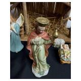 Assorted Christmas Nativity Figures & Decorative Lantern - Mixed Holiday Display